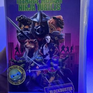 Teenage Mutant Ninja Turtles Retro Movie Poster VHS Style Blockbuster Leo figure